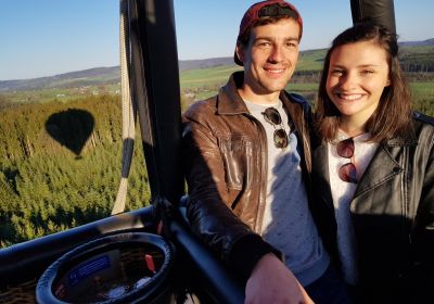 Couple montgolfiere à l'Aérodrome du Laboru