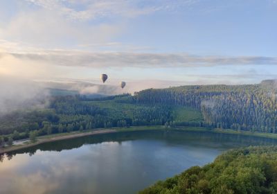 Vol montgolfière Commune de Trois-Ponts Lac de Coo